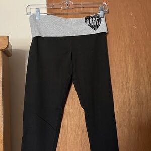 Victoria's Secret Black and Gray Leggings EUC!